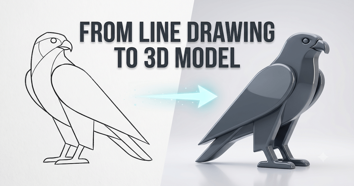 How to Create a 3D Model from a Line Drawing (5 Methods)